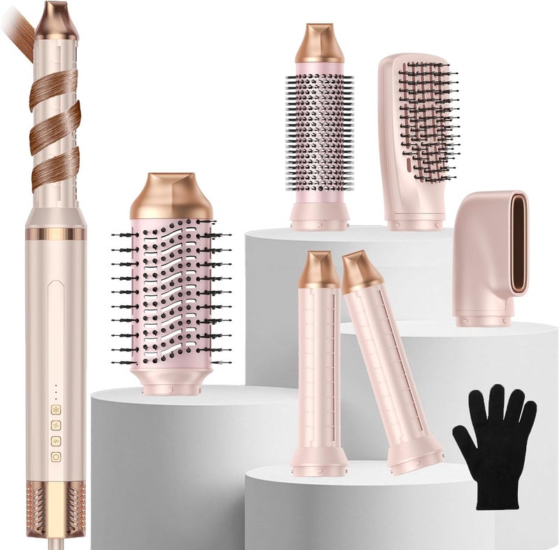 trylater 6-in-1 Hair Dryer Brush, 110,000 RPM High-Speed Hair Dryer Fast Drying,Upgraded Air Styler with Auto Wrap Curlers,Blow Dryer Brush for Straightening, Smoothing,Volumizing, No Heat Damage - Image 1